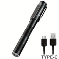 1 Alonefire P29 Mini USB Rechargeable LED Flashlight, Built-in Battery, USB Zoom Light, 3 Modes (High/Low/Strobe), Adjustable Beam & Pupil Detection, Portable Design for Camping, Hiking & Emergency – Pen-Style Flashlight