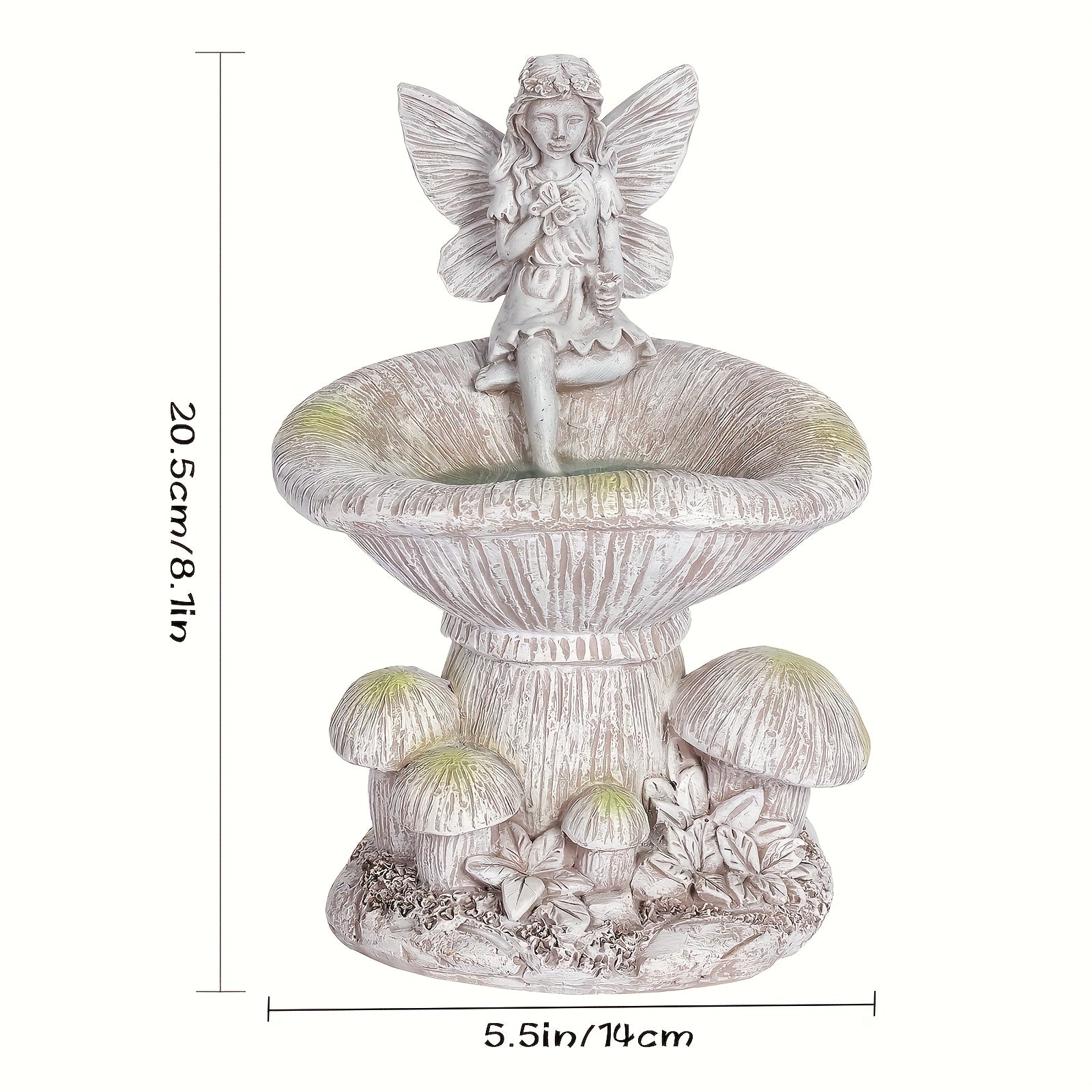 1 Pack Magic Mushroom Solar Outdoor Light with LED Lighting, Resin Garden Statue, Solar Powered Decoration, Perfect for Courtyard, Garden, Flower Beds and Pathways, Adds Magical Touch to Fairy Gardens and Rustic Style Outdoor Areas