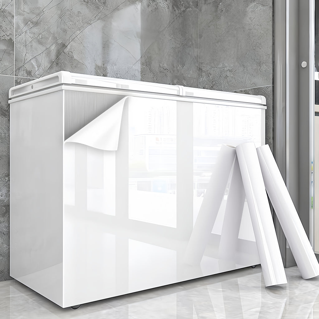 一卷光面亮面翻新冰箱，冰柜，空调电器翻新贴纸，可使用于家具，墙面，桌面等多种场景，自粘乙烯基材质，适合居家设计
