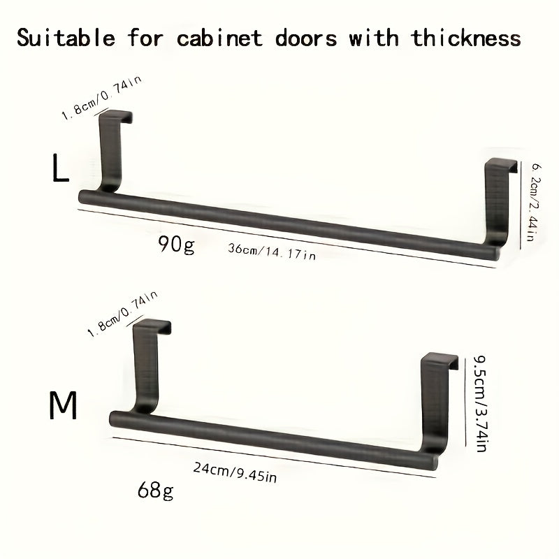 1pc Elegant 403 Stainless Steel Towel Rack - Stylish No-Drill Over-the-Door Towel Holder, Perfect for Bathroom & Kitchen Towel Storage, Durable Space-Saving Rack for Home Use - Great for Christmas, Halloween & Holidays