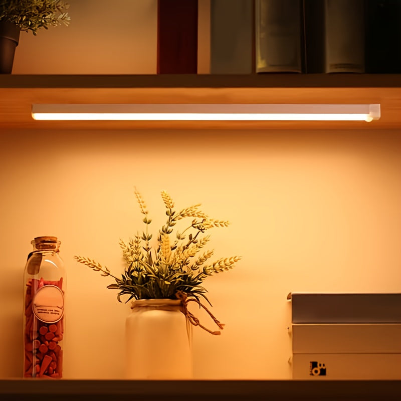 LED tube light with motion sensor - USB rechargeable, easy-to-install magnetic booster, white light illumination, suitable for cars, homes, wardrobes, bedrooms and travel, wardrobe light
