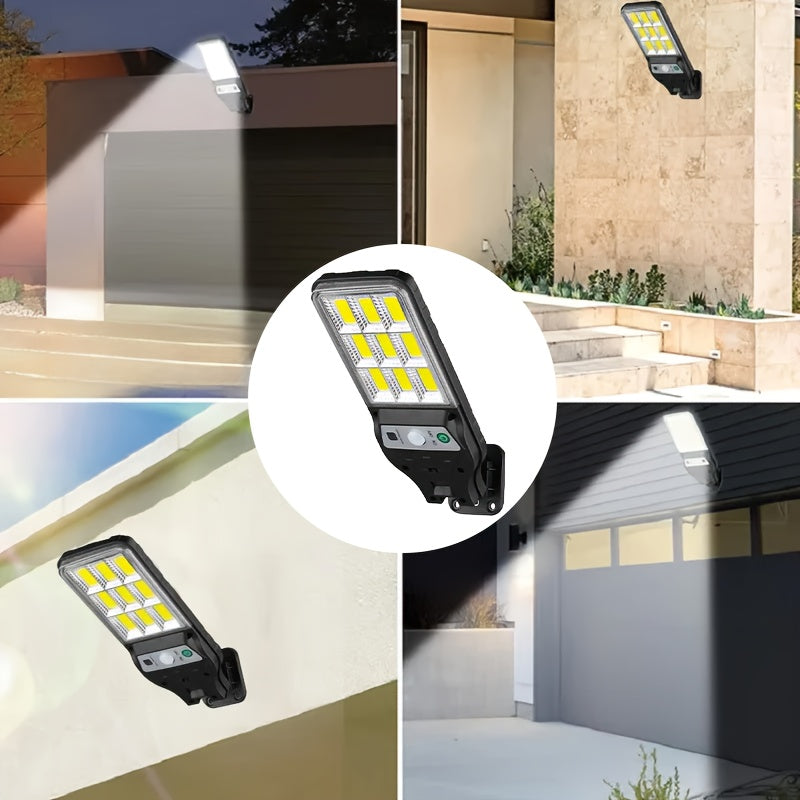 1/2 Pack Commercial Solar LED Sensor Light, Motion Sensor, High Brightness LED, Solar Wide Angle Flood Street Light, Solar Rechargeable Wall Light, Easy to Install, Perfect for Outdoor, Garden, Street, Steps, Patio, Porch Light, Home and Shop Lighting