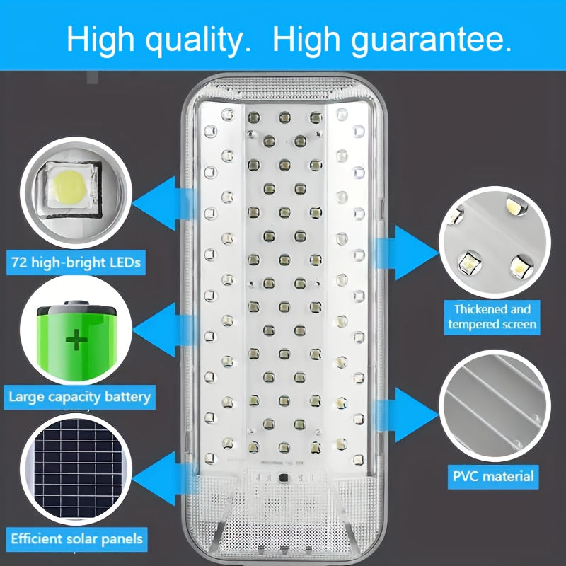 High Power Solar Street Light, Solar LED Wall Light with Remote Control 6000mAh Battery, Smart Light Sensor, Automatically Switches 252 Bright LED Bulbs, Perfect for Courtyard, Garden, Lawn, Private Driveway, Garage, Walls, Fields, Wall Mounting