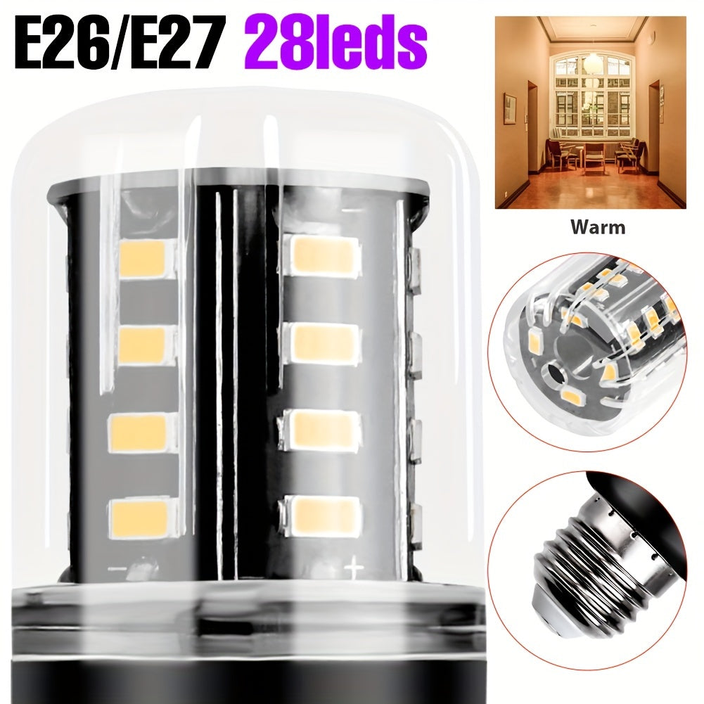 LED corn bulb E14 small screw base spotlight AC85-265V ceiling chandelier built-in bulb E27/E26 universal indoor bright eye-protection flicker-free candle light B22 home use 220V bedroom living room office study downlight 110V bathroom