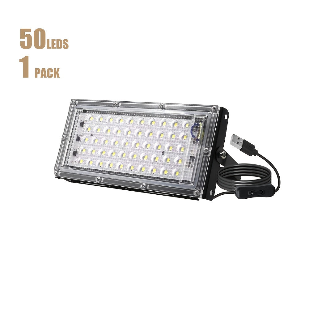 5V USB LED Light with 50/96/144 LED Beads, 6000K Pure White Light, USB Plug Easy Connection, 59.06 Inch Power Cord with On/Off Switch, Ideal for Garage Warehouse Indoor Construction Site Lighting