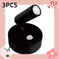 2/3/4-pack wireless spotlight, 3 color temperatures adjustable warm/cool/neutral white light, adjustable lamp arm, black and white two-color minimalist design, no-wiring installation, USB rechargeable