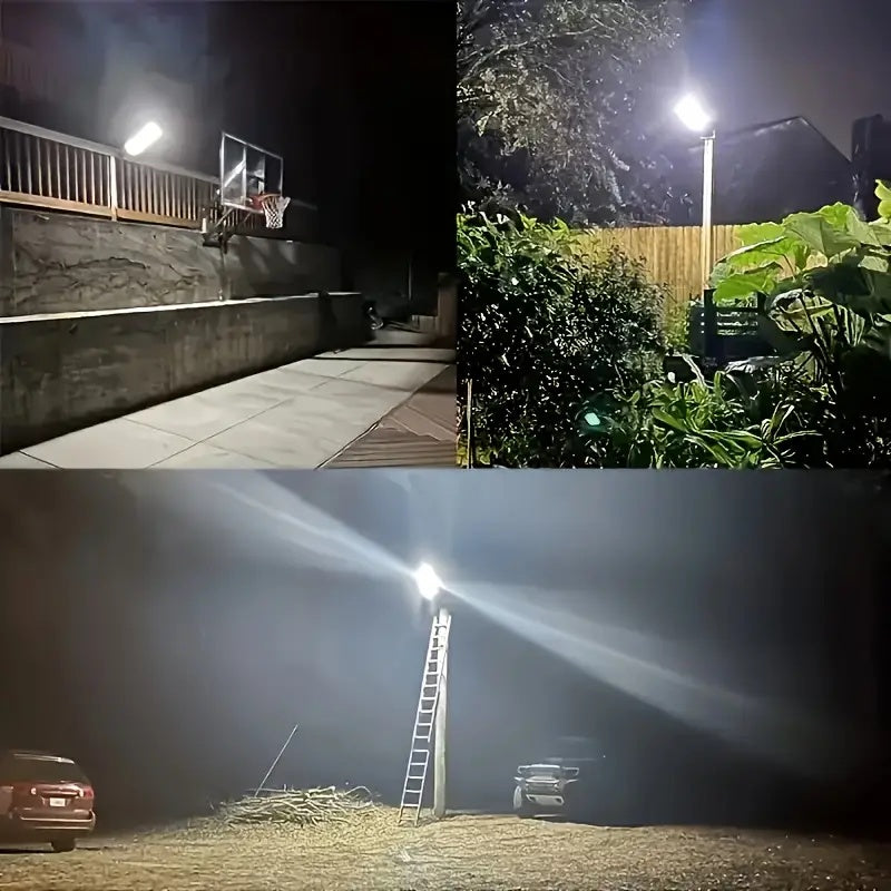 360LED Outdoor Solar Street Light | IP67 Waterproof, 6500K Sensor, Dusk to Dawn, Remote Control, Semi-Flush Mount, Perfect for Courtyard, Patio, Garden, Christmas Gift
