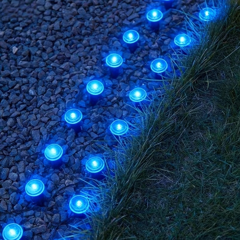 30 LED Outdoor Solar Lawn Light, IP44 Waterproof Ground Insert Lamp, String Lights for Garden Path, Patio, Lawn, Camping, Party, Wedding, Festival Decoration