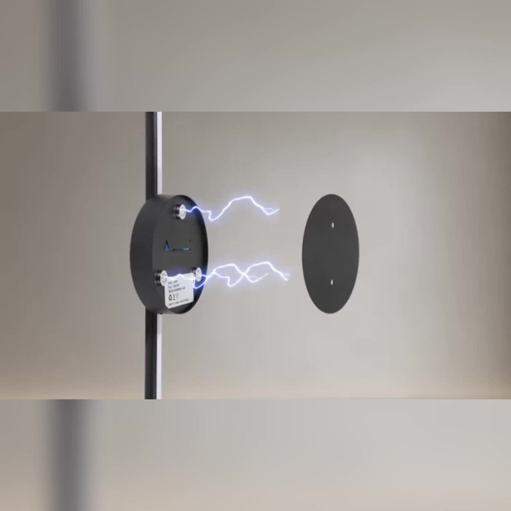 1-Pack Remote Control LED Wall Light, Wall Fixture Equipped with 4400mAh Rechargeable Battery, Supports 3 Color Temperatures and Dimming Function, Magnetic 360° Cordless Rotation, Suitable for Bedroom Bedside (Black)