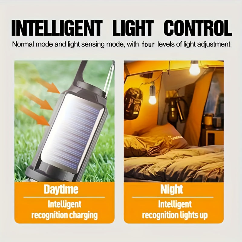 3/5-pack solar bulbs, LED camping light, 3 lighting modes, built-in battery, outdoor hanging tent light, portable solar lantern, suitable for camping, hiking, fishing, festivals