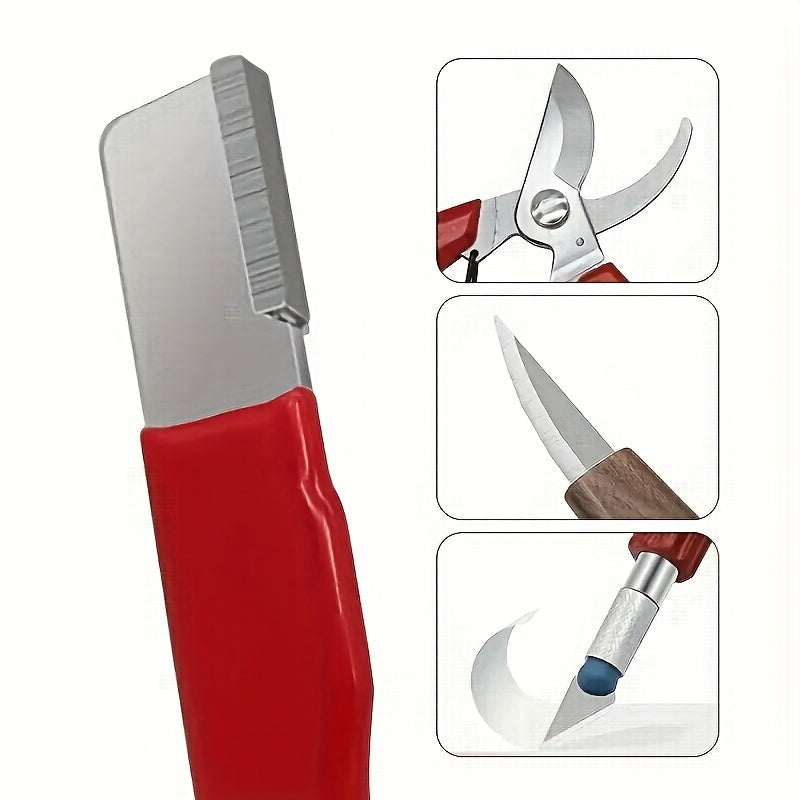 Knife Sharpener, Professional Kitchen Whetstone, Tungsten Diamond Sharpener Tool, Garden Shear Sharpener, Outdoor Portable Sharpener, Multi-functional Tool for Blades