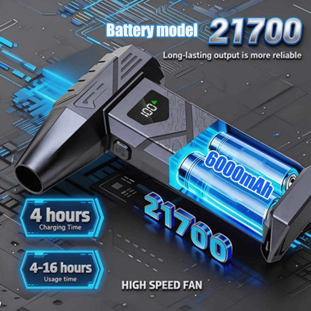 Brand New High Power Fan, High Speed Brushless Motor, Type-C Charging Port, Built-in 6000mAh High Performance Battery, 9000000RPM, 5 Speed Levels, 3 Air Nozzles, Auto Supplies / Car Care / Tools & Equipment / Dryer/