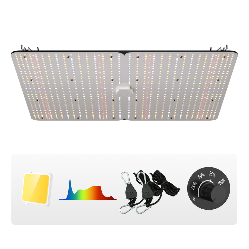 VEVOR 400W Dimmable LED Grow Light, Full Spectrum Samsung 2B1B Diode Grow Lamp, Daisy Chain Compatible for 4x4/5x5FT Grow Tent, Seedling Vegetation Bloom