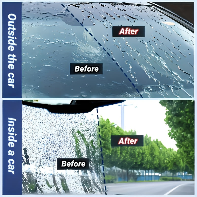 两件装纳米防水涂层喷雾，强效防雨剂，适用于汽车挡风玻璃、头盔、浴室玻璃镜面、眼镜，清晰视野，轻松喷涂，持久防水