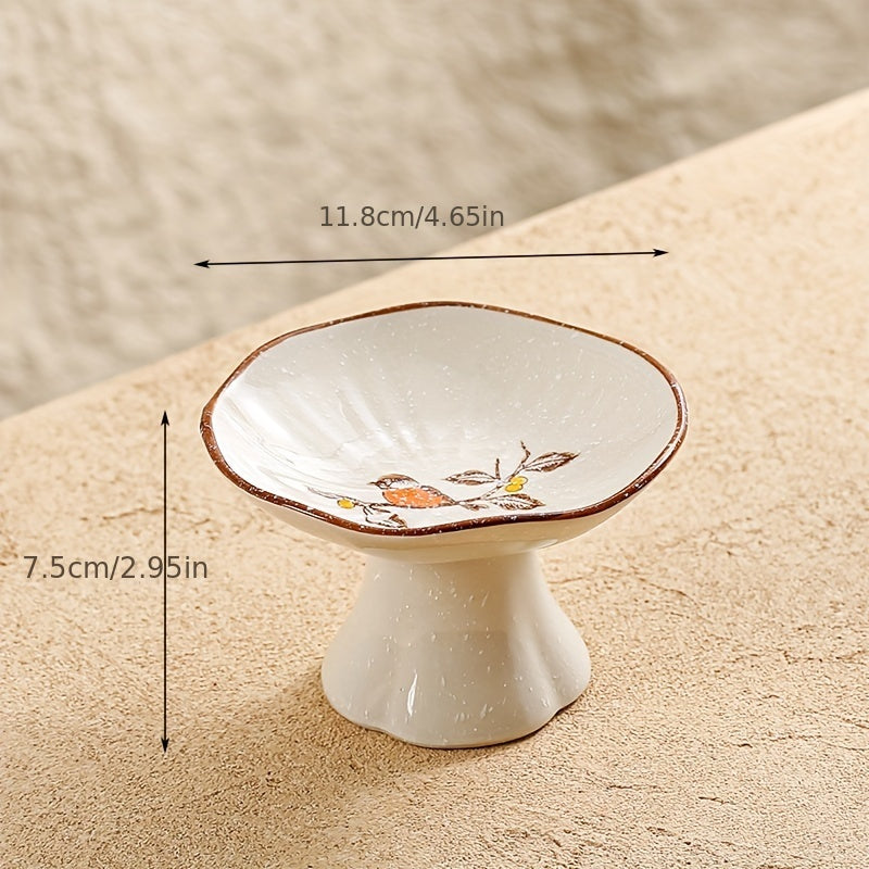 1pc Pedestal Bowl, Tall Fruit Bowl Multi-Purpose, Snack Dish, Appetizer Plate/ Fr: 1pc Bol sur pied, Coupe à fruits sur pied polyvalente, Plat à apéritif, Plat à snacks