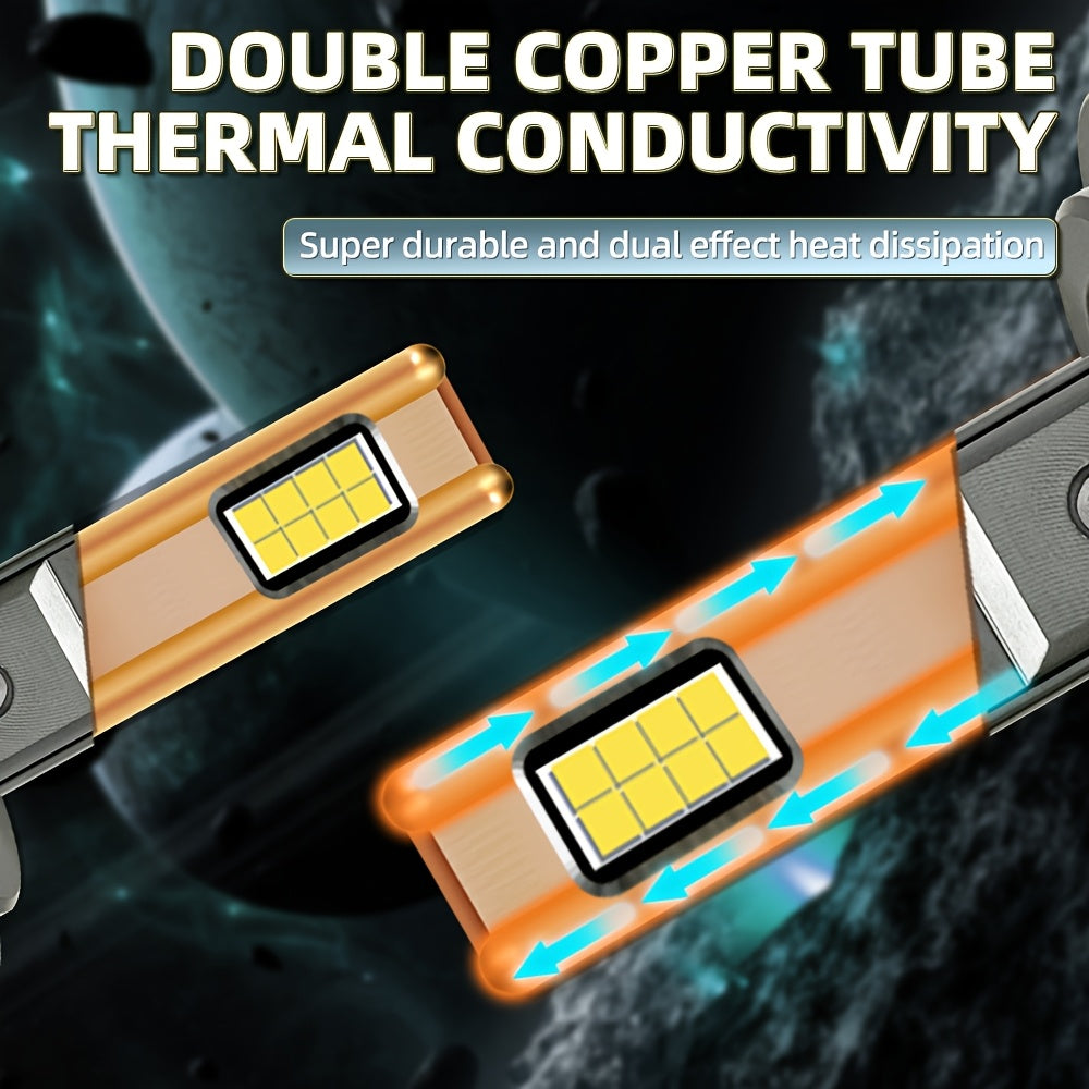 2个H4 H7汽车LED大灯，300W高功率60000流明，兼容Canbus及多种车型，包括H1、H11、H8、H9、HB3、9005、HB4、9006，12V 24V，配备6000K涡轮灯，适用于车辆，不含电池