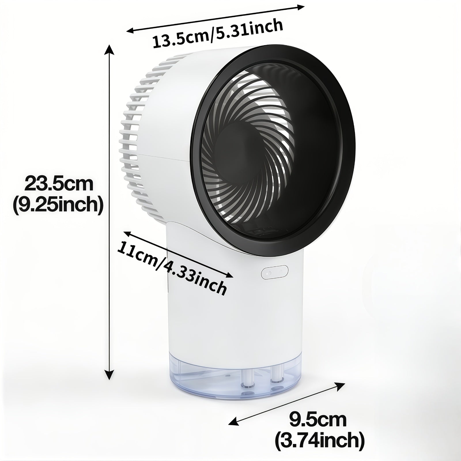 Fast Cooling Portable Water-Cooled Air Conditioner, Desktop Atomizing Humidifier & Refrigeration Fan, Rechargeable High-Speed Quiet Operation, 3-Speed Adjustable Wind, Perfect for Office Dorm Bedroom Outdoor Travel