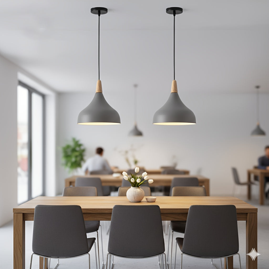 Nordic Modern Style Minimalist Single-Head Pendant Light, Height Adjustable, E27 Socket (Bulb Not Included), Macaron Style Pendant Light Suitable for Living Room, Bedroom, Dining Room, Children’s Room and Other Indoor Scenes