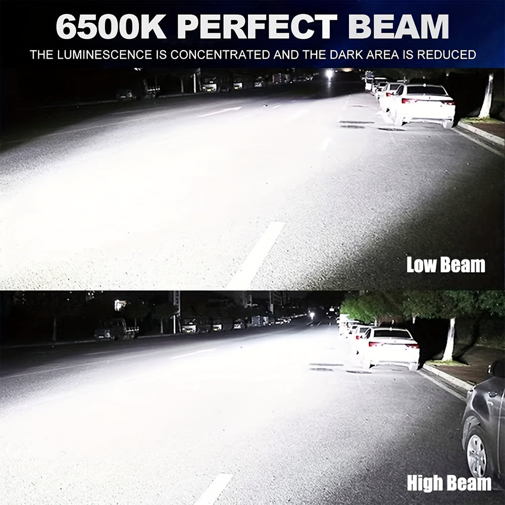 2-Pack Car LED Headlight Bulbs H8/H9/H11/H16-C015 H4/9005/H1/H4/9003/HB2/9012/9006/H1, 6500K 30000 Lumens 3570 CSP Chip 800% Brightness Easy Installation Super Bright CSP Chip High