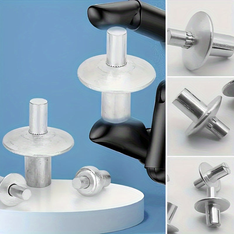 50/100/200PCS Drive Rivets, Knock-in Mushroom Head Self-Plugging Rivets, Hammer Drive Expanding Aluminum Rivets, Dome Head Aluminum Drive Rivets