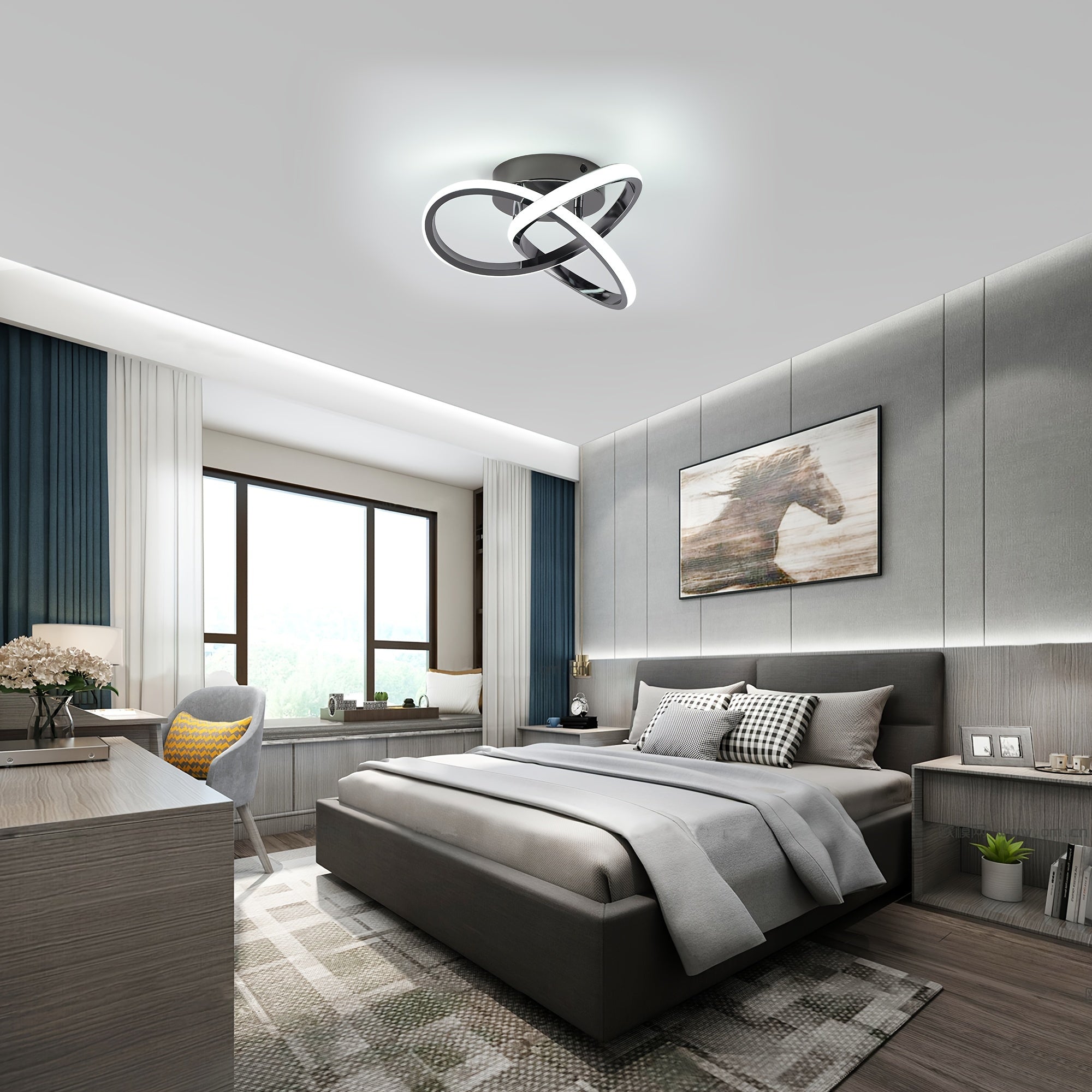Black recessed light fixture, hallway light, LED ceiling light, suitable for kitchen, bedroom, garage, bathroom, balcony, hallway, staircase, passageway LED lighting