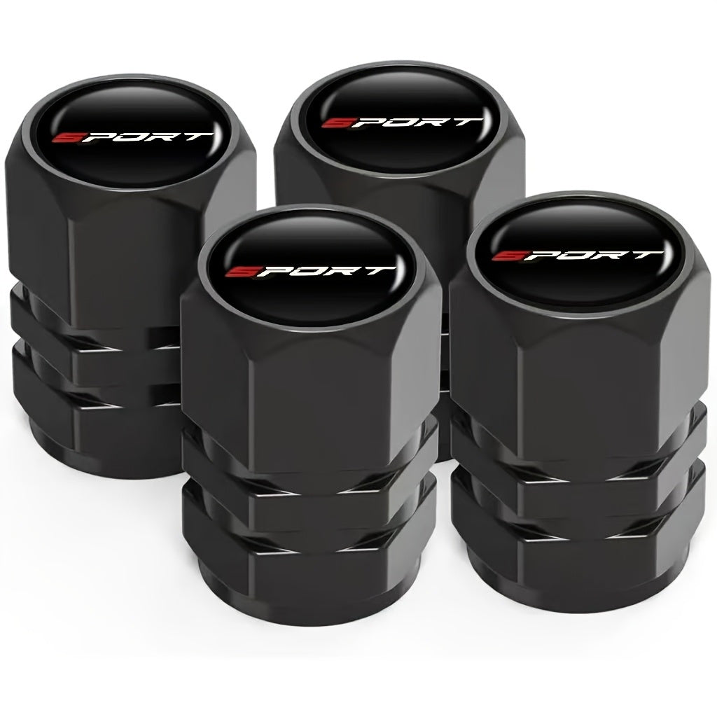 Aluminum Alloy Sport Pattern Valve Caps, Suitable for Motorcycles, Cars and Other Vehicles, Available in 4/8-Pack, First Released in 2025