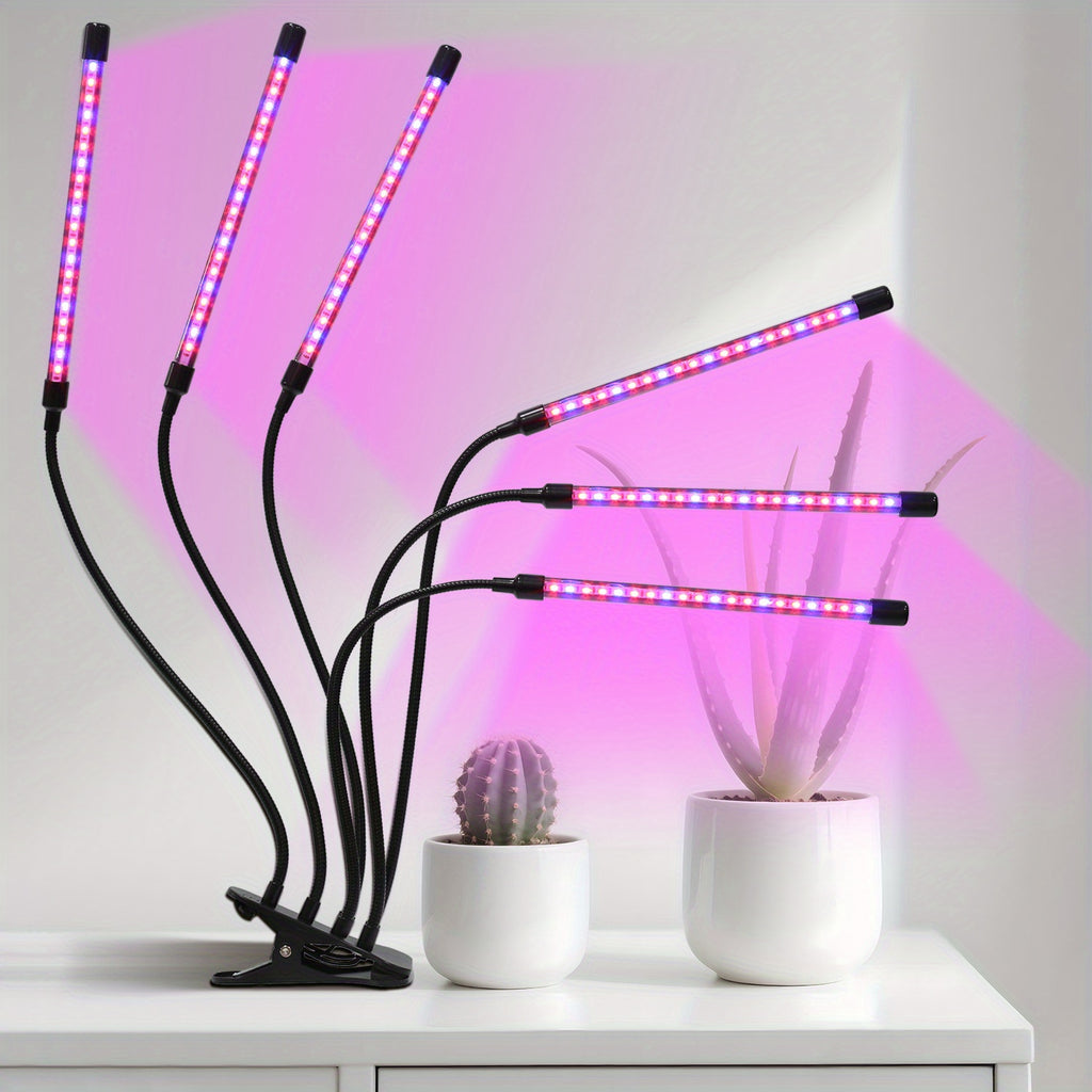 LED Plant Grow Light for Indoor & Greenhouse Use, 3/9/12H Timer Adjustable Brightness Rotatable Light Tube Multiple Designs Available