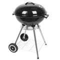 18-Inch Coke Stove with Enamel-Coated Body, White Sides and 5.91-Inch Diameter Wheels