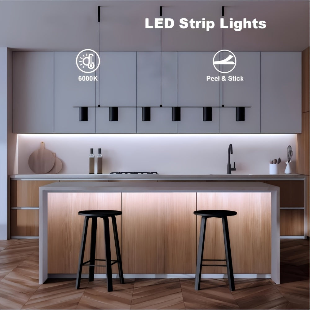 5V USB 超薄可裁剪 LED 灯带 暖白光冷白光 自粘背胶 宿舍化妆台楼梯橱柜衣柜展示柜氛围灯 卧室床头电视背景墙装饰灯 1/3/5 米