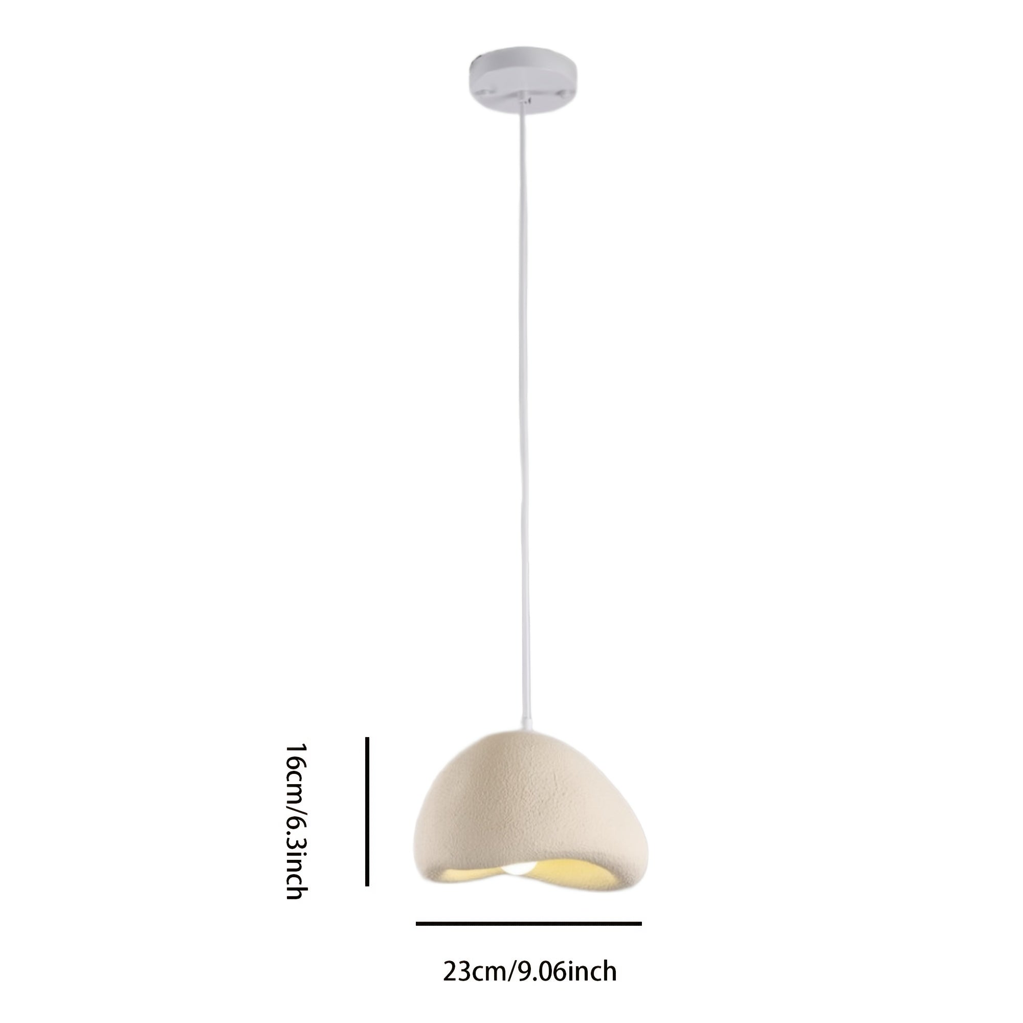 1pc mid-century modern white pendant light, E27 base - nest design, PVC lampshade, semi-flush mount installation, for bedroom, living room, kitchen and hallway - hardwired, 220V, no battery needed, kitchen lighting