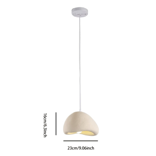 1pc mid-century modern white pendant light, E27 base - nest design, PVC lampshade, semi-flush mount installation, for bedroom, living room, kitchen and hallway - hardwired, 220V, no battery needed, kitchen lighting