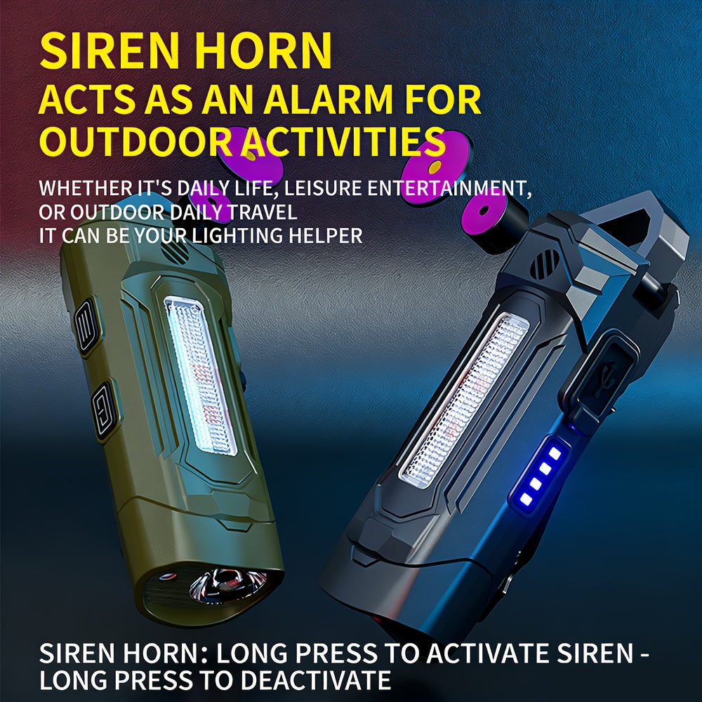 Multifunctional Rechargeable Flashlight, High Brightness & Telescopic Zoom, Ultra Long Battery Life Outdoor Flashlight, Work Light & Repair Light, Suitable for Home, Camping, Maintenance and Emergency