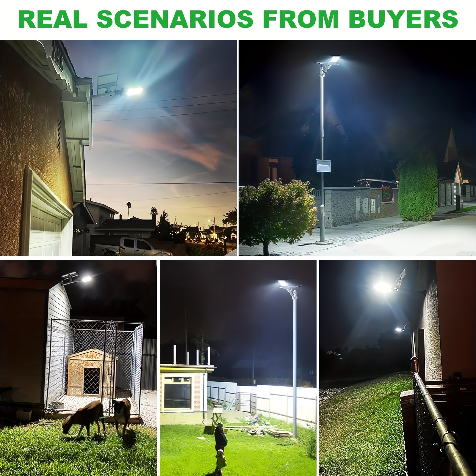 Solar Street Light Outdoor, Dusk-to-Dawn Solar Parking Lot Light with Light Sensor Mode, Solar Light for Outdoor, Backyard, Garage, Barn, Garden, 4/2/1 Pack