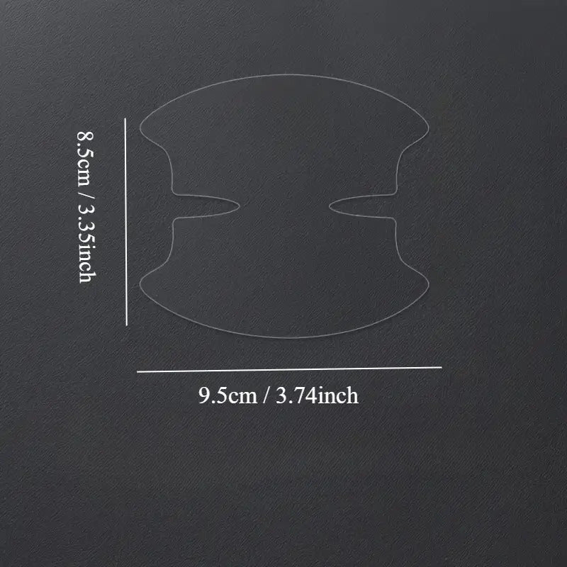 一套4个透明车门把手保护贴，防刮耐磨，易于粘贴，防水车漆保护贴纸