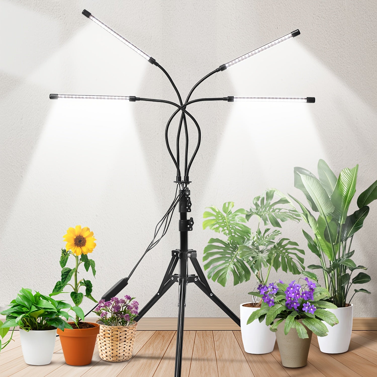 Multifunctional Indoor Grow Light, Sunlight Simulation with Timing and Dimming Functions, Height and Brightness Adjustable, Perfect for Indoor Succulents and Flowers, Boosting Plant Growth