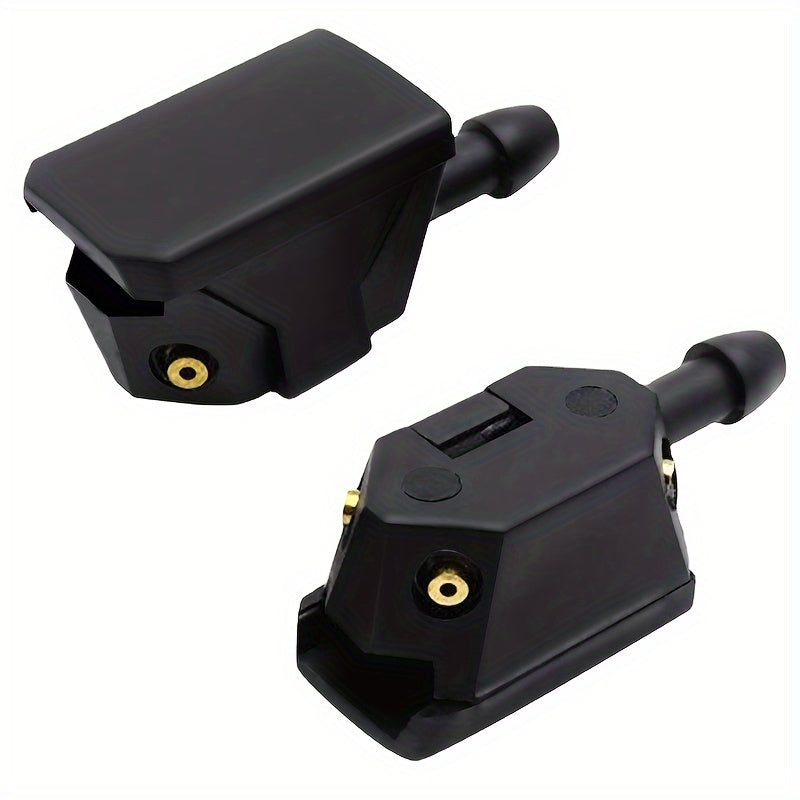 2-Piece Windshield Wiper Washer Nozzle Adjustable 4-Way Upgrade – Fits 8mm & 9mm Wiper Arms, Auto Replacement Part