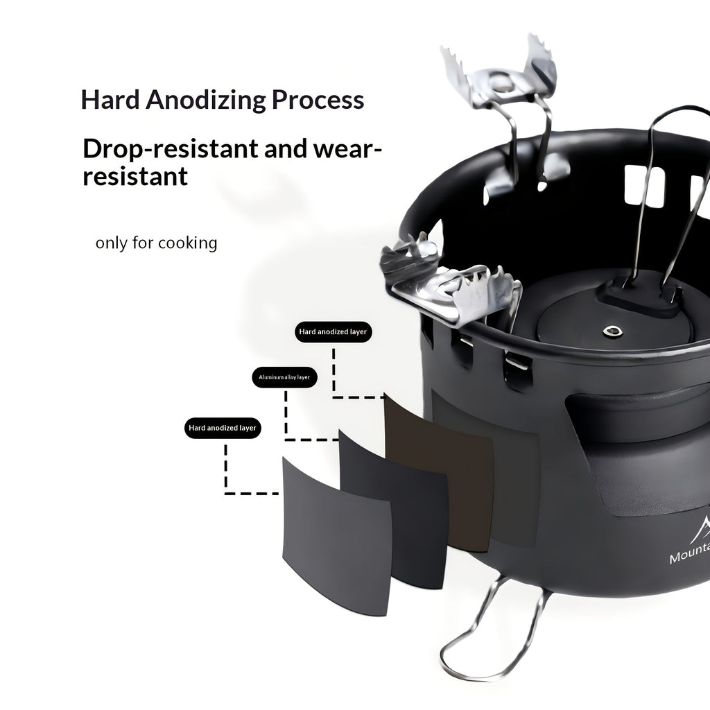 Shanzhike Separate Stove | 40-Min Long-Lasting Outdoor Stove | Ultra-Light Aluminum Portable Stove | Must-Have for Camping, Picnic & Tea Boiling (Free Storage Mesh Bag) | Only for Cooking