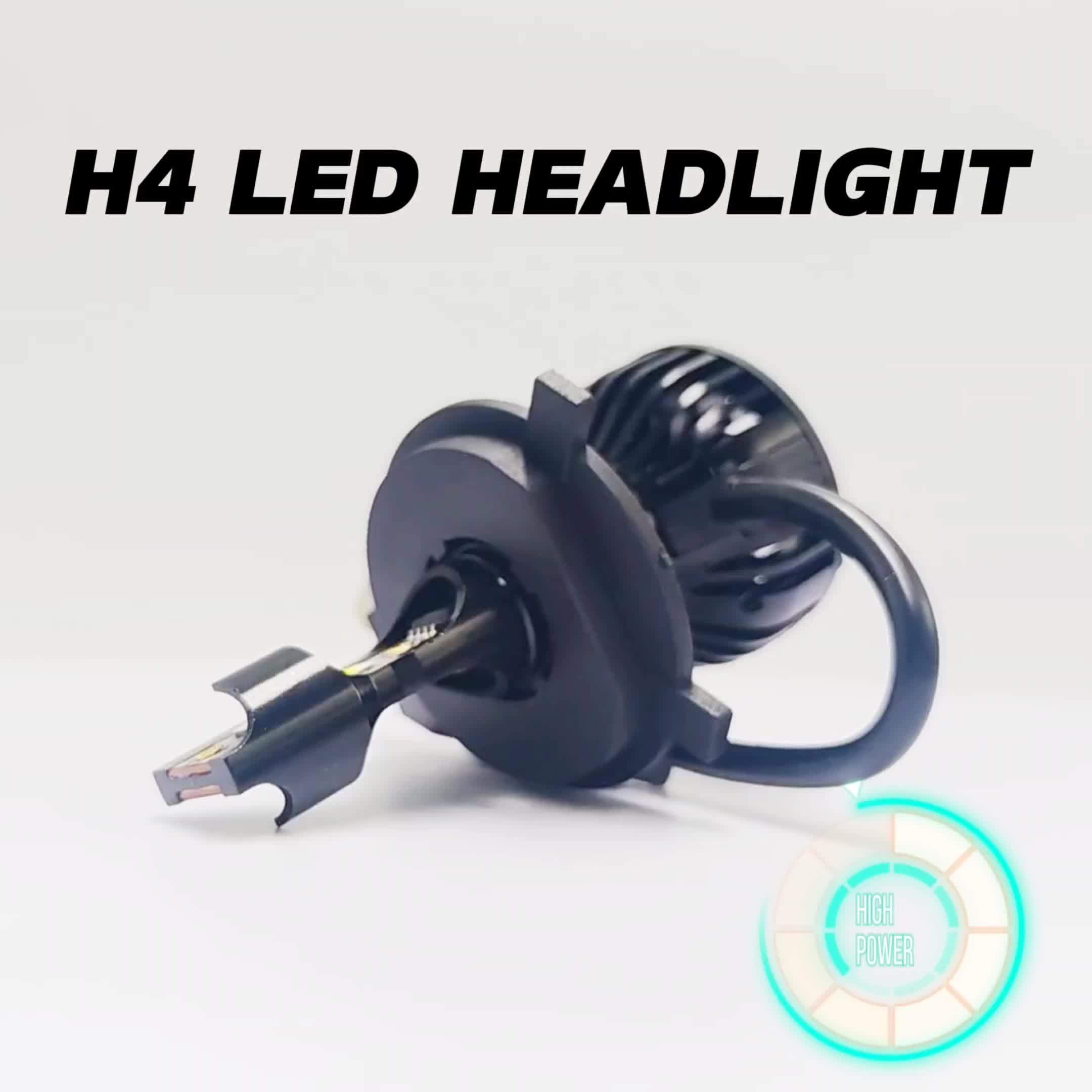 2 High Power Super Bright LED Bulbs H4/9003/HB2-C045 H7/H18/H1/H4/9003/HB2/H11/9005/H16/H9, 20000 Lumens, 6500K, 360° Beam Angle, Car Headlights, Plug-and-Play, 12V