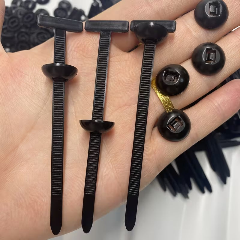 50 Durable Self-Locking Nylon Cable Ties with Black Plastic Zipper Head, High-Strength Heavy-Duty Resistant Buckle, Striped Texture Grip for Secure Locking, Auto Repair & Electrical Wiring Organization, Universal for Home, Office, Garden