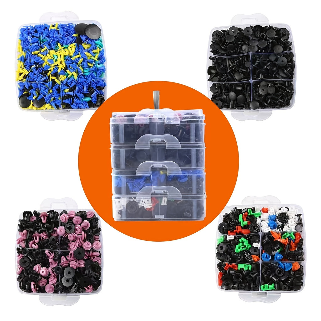 2050-Piece Car Retainer Clips Assortment Kit, Plastic Fasteners Universal Auto Body Parts & Accessories, PP Material for Ford, Toyota, Honda, Chrysler, Mercedes-Benz, Nissan, High Cost-Effective