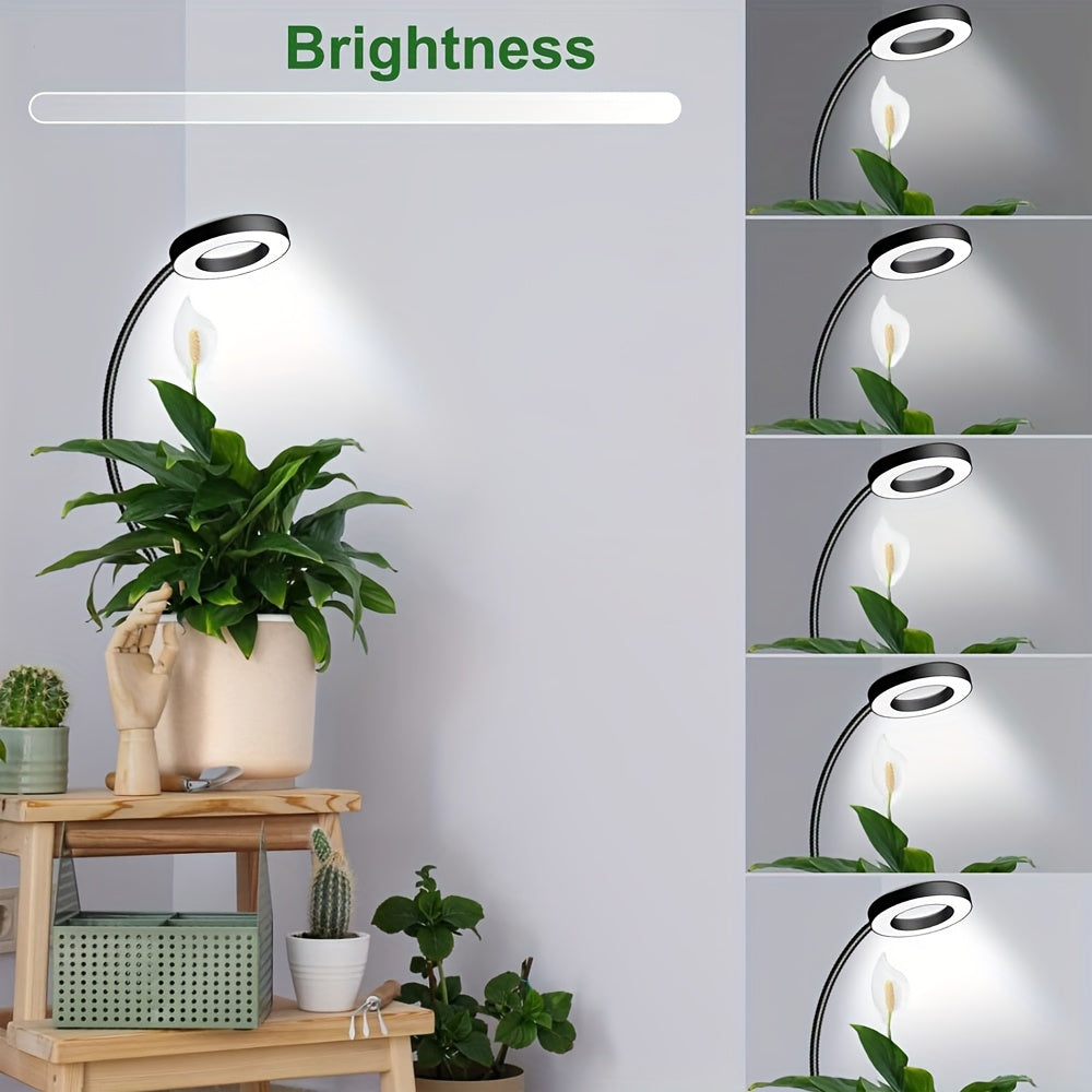 Indoor plant grow light, full spectrum plant light, suitable for indoor plants, height adjustable, 10 brightness levels, automatic on/off timer (3/9/12 hours), suitable for indoor plants and potted plants