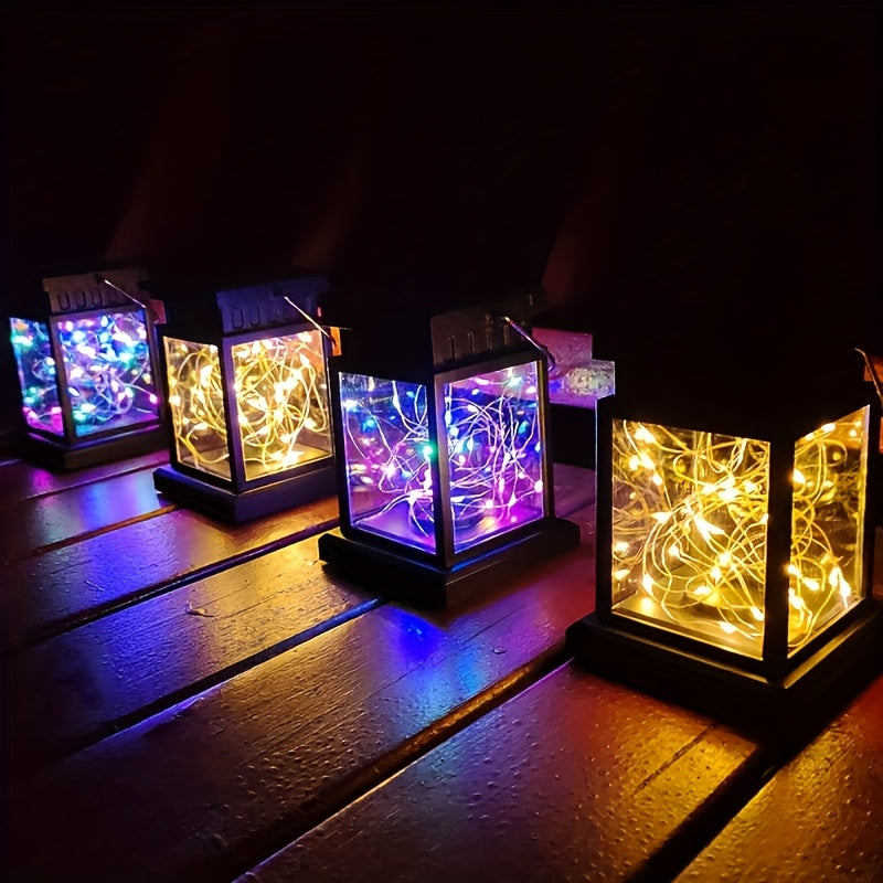 Solar Light, Starry Light, Copper Wire String Light, Vintage Palace Light, Pendant Light, Outdoor Courtyard Street, Patio Landscape Light, Ambient Light