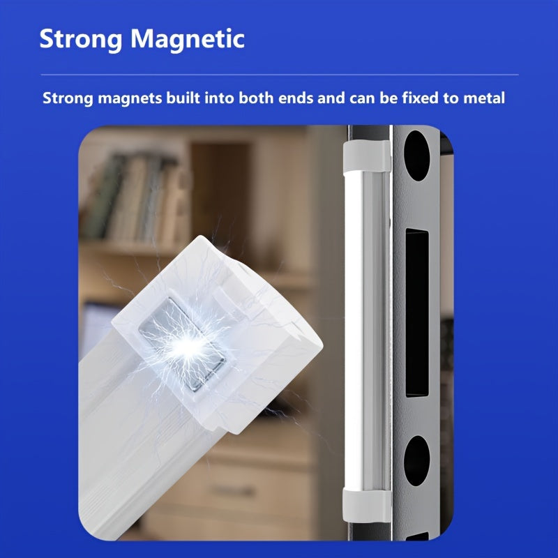 Monioutdoor Magnetic LED Camping Lantern, Rechargeable LED Flashlight, Thickened Aluminum Alloy, USB Rechargeable Portable Battery Emergency Light, Outdoor Magnetic Camping Lamp, 3-Level Dimmable, 2 Magnets for Placement