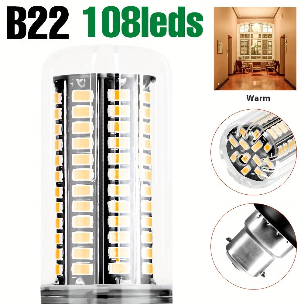 LED corn bulb E14 small screw base spotlight AC85-265V ceiling chandelier built-in bulb E27/E26 universal indoor bright eye-protection flicker-free candle light B22 home use 220V bedroom living room office study downlight 110V bathroom