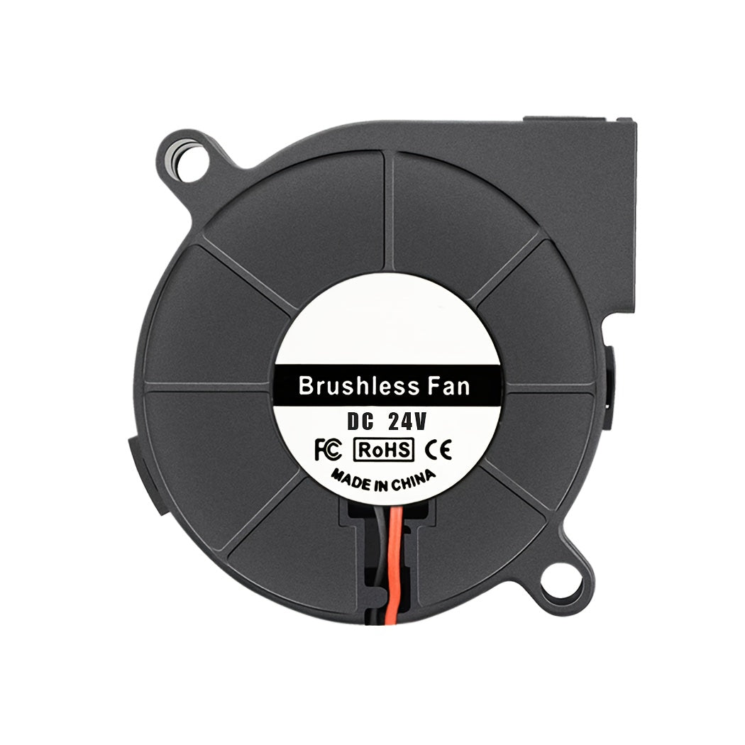 DC 12V 24V 50X50X15Mm Curved Blade Radiator Fan, 2Pin Radial 5015 Turbo Cooling Fan, 1.97 Inch 50Mm Cooler for 3D Printer Heat Dissipation