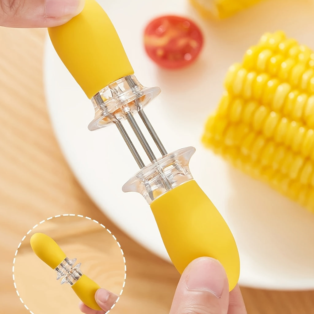 2PCS/4PCS/6PCS/8PCS Stainless Steel Corn Holders, BBQ Skewers, Corn Forks, Fruit Forks, Household Corn Cooking Gadgets