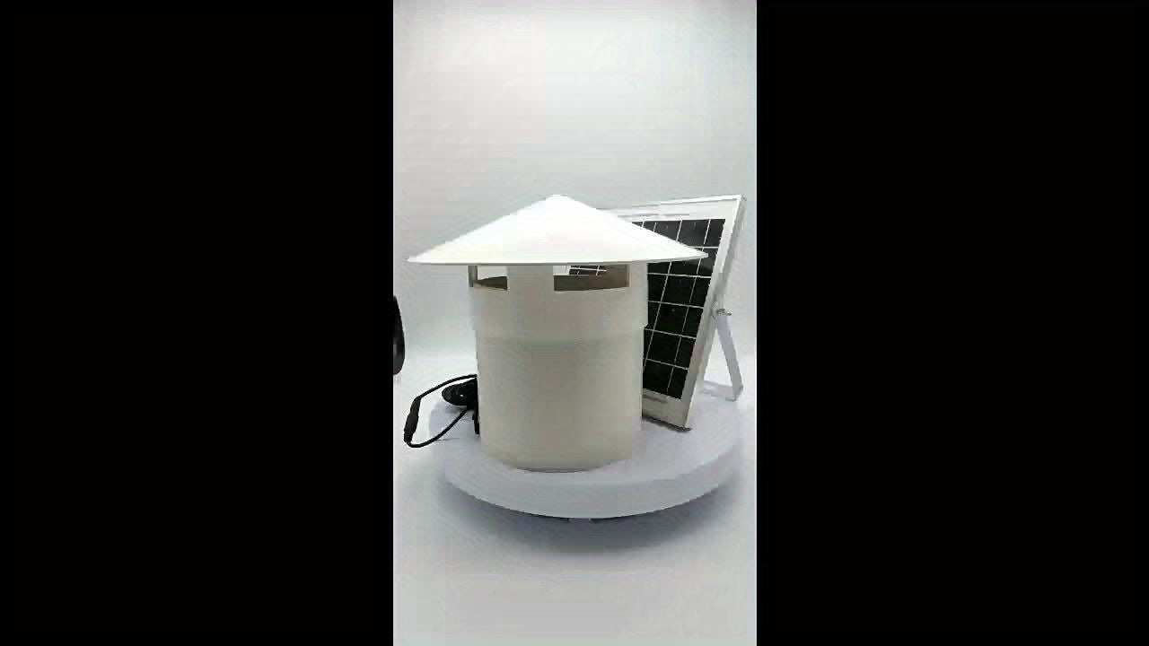 1PC Household Solar Fan, Roof Rain Cap Duct Exhaust Fan, 110mm Duct Fan with 8W Solar Panel & 160mm Duct Fan with 15W Solar Panel, White Solar Fan, Perfect for Boosting Air Circulation in Attic, Greenhouse, Chicken Coop and Pet House
