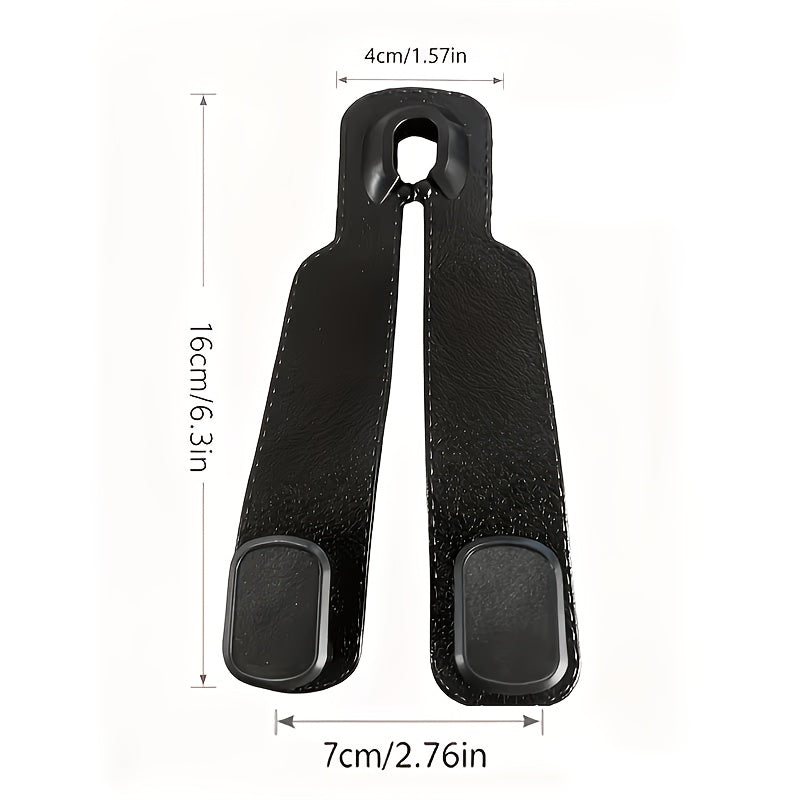 Car Rear Cover with Hidden Metal Hook Design - Synthetic Leather Material, Compatible with Multiple Vehicle Models  fr