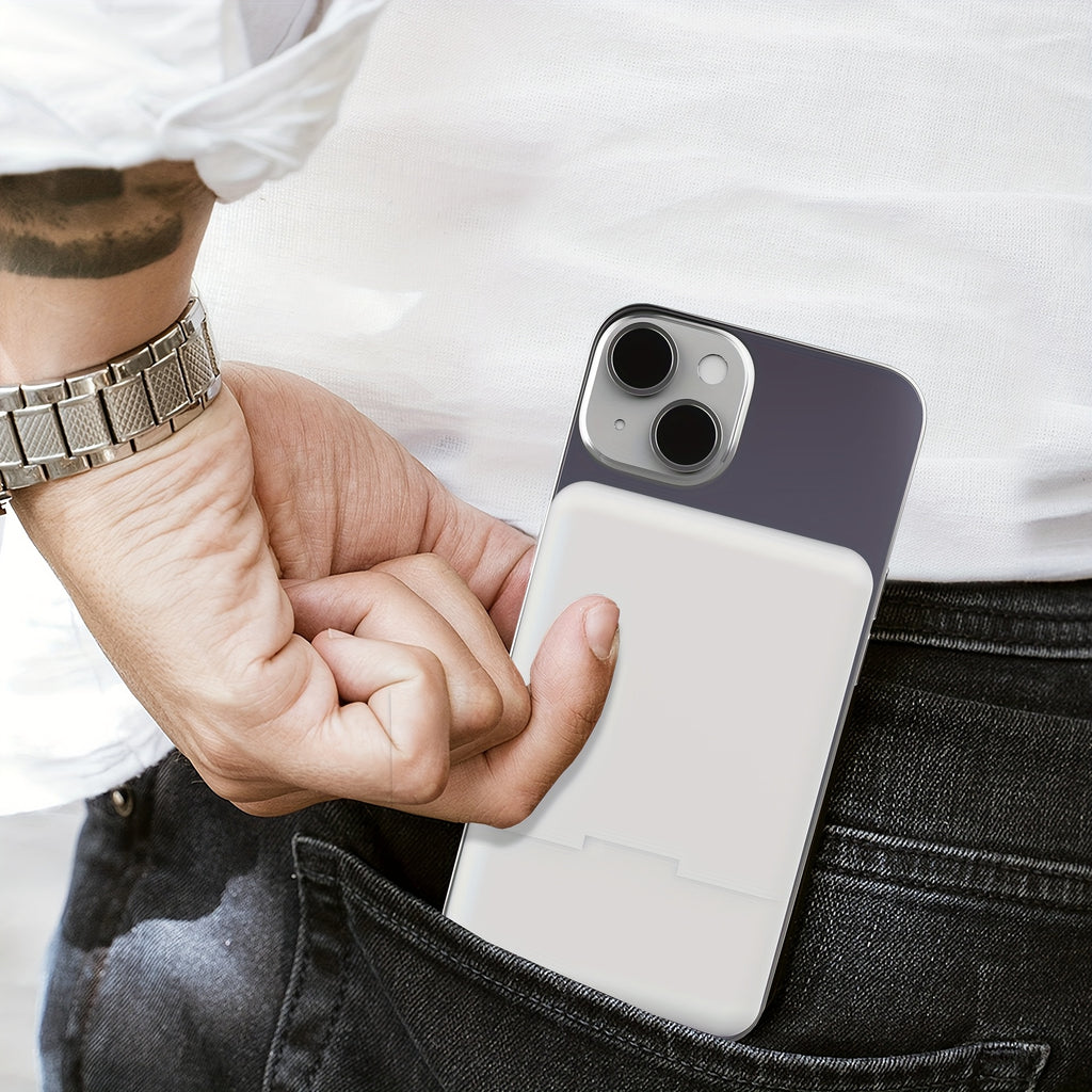 2-In-1 Magnetic Portable Charger And Earbuds: A 5000Mah Wireless Power Bank with Built-In True Wireless Stereo Earphones, Mag-Safe Battery Pack for Iphone 17, 16, 15/14/13/12, Compatible with Galaxy S6-S24 And Android Devices