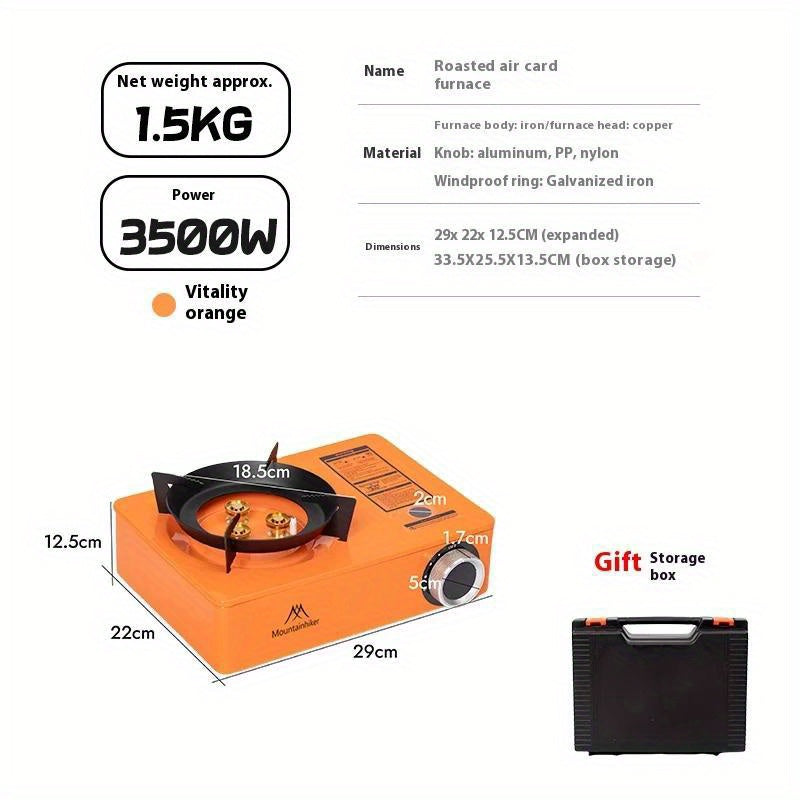 Mountainhiker 3500W High-Power Outdoor Portable Strong-Flame Cassette Stove, Tea Kettle Camping Stove Head, Commercial & Home Use